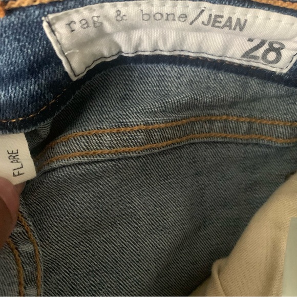 Rag & Bone Crop Flare Denim Jeans Size 28 PAZ - Picture 8 of 8